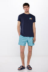 Springfield Orca print swim shorts mallow