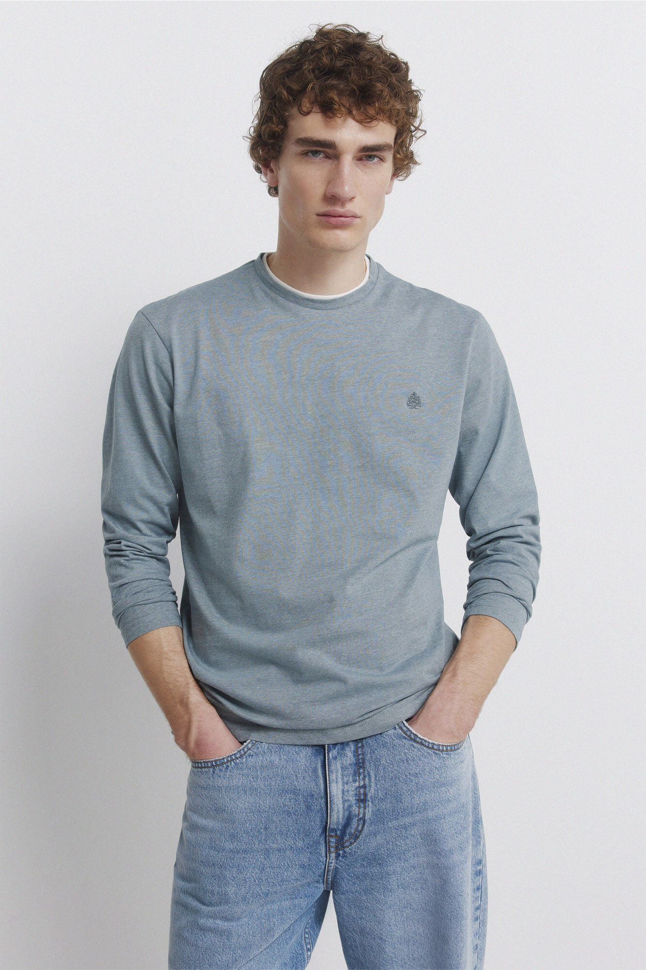 Springfield long sleeve T-shirt with double micro-stripe