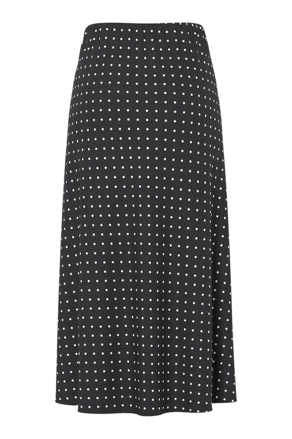 Pieces Saia de cetim com bolinhas at&eacute; o bolinhas preto