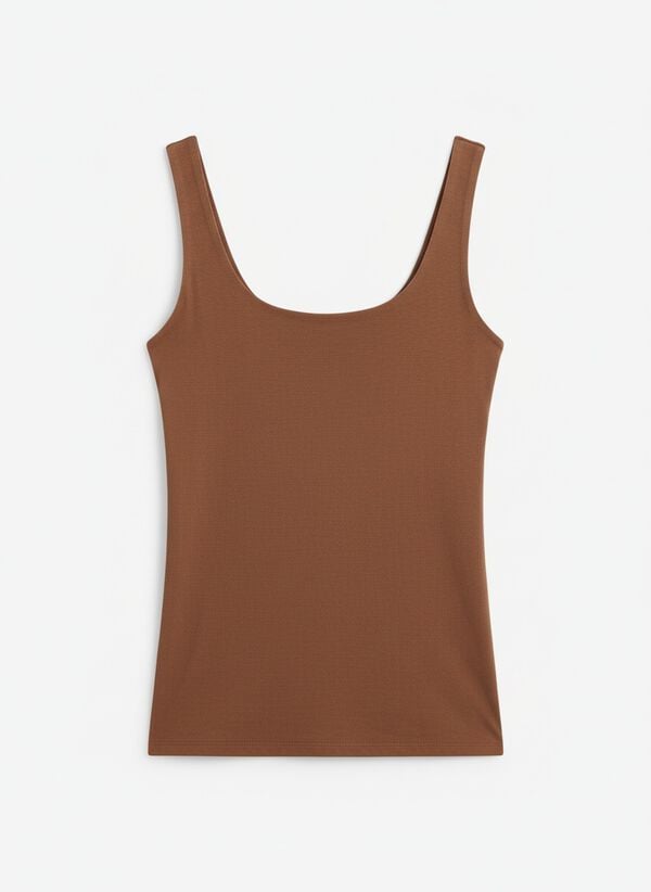 Springfield Double fabric vest top nude