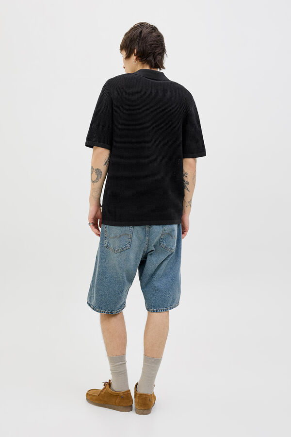Jack & Jones Camisa de malha com caimento relaxado preto