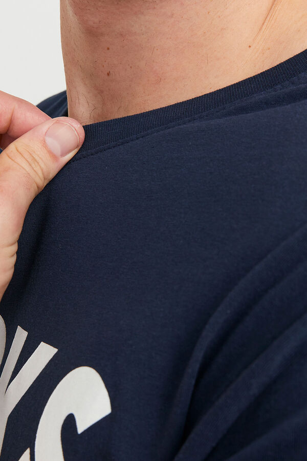 Jack & Jones PLUS Camiseta b&aacute;sica logo azul