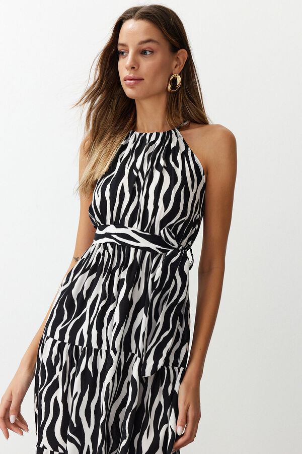 Trendyol Halterneck maxi dress black