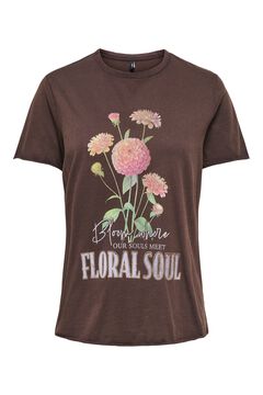 Only T-shirt de manga curta estampada