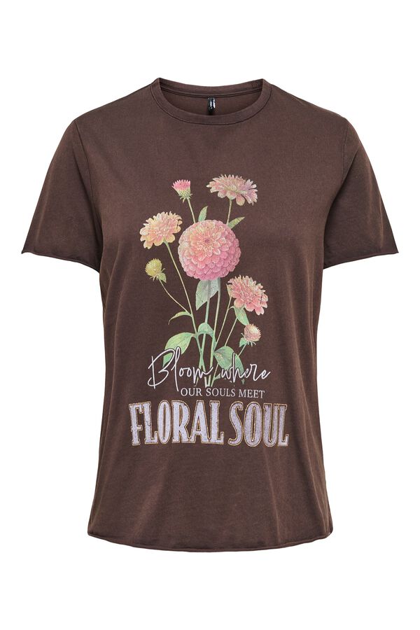 Only Printed short-sleeved T-shirt nude