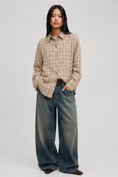 Jack & Jones Camisa de algod&atilde;o corte oversize