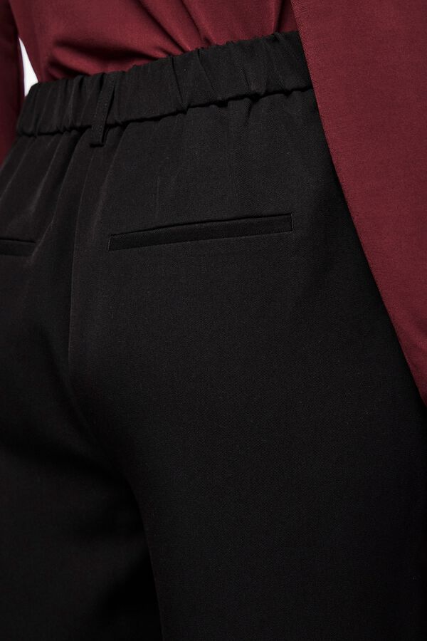 Pieces Wide long trousers black