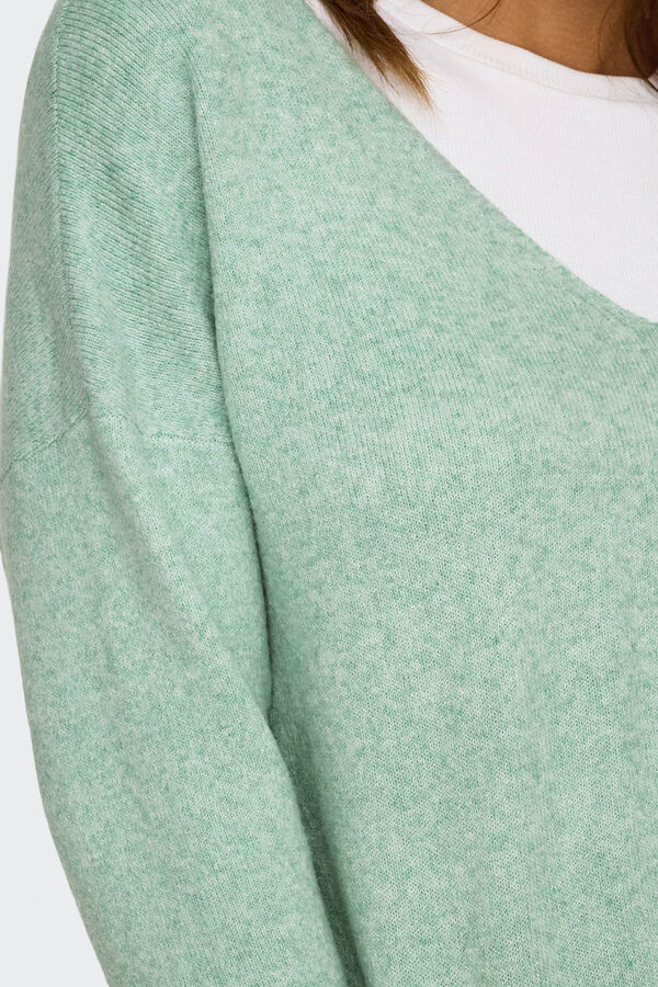 Only Jersey liso oversize verde