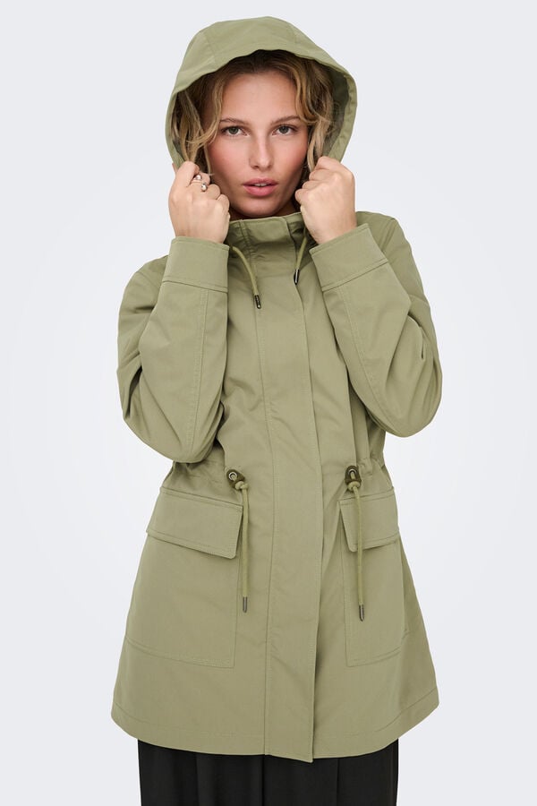 Only Parka with hood printed
