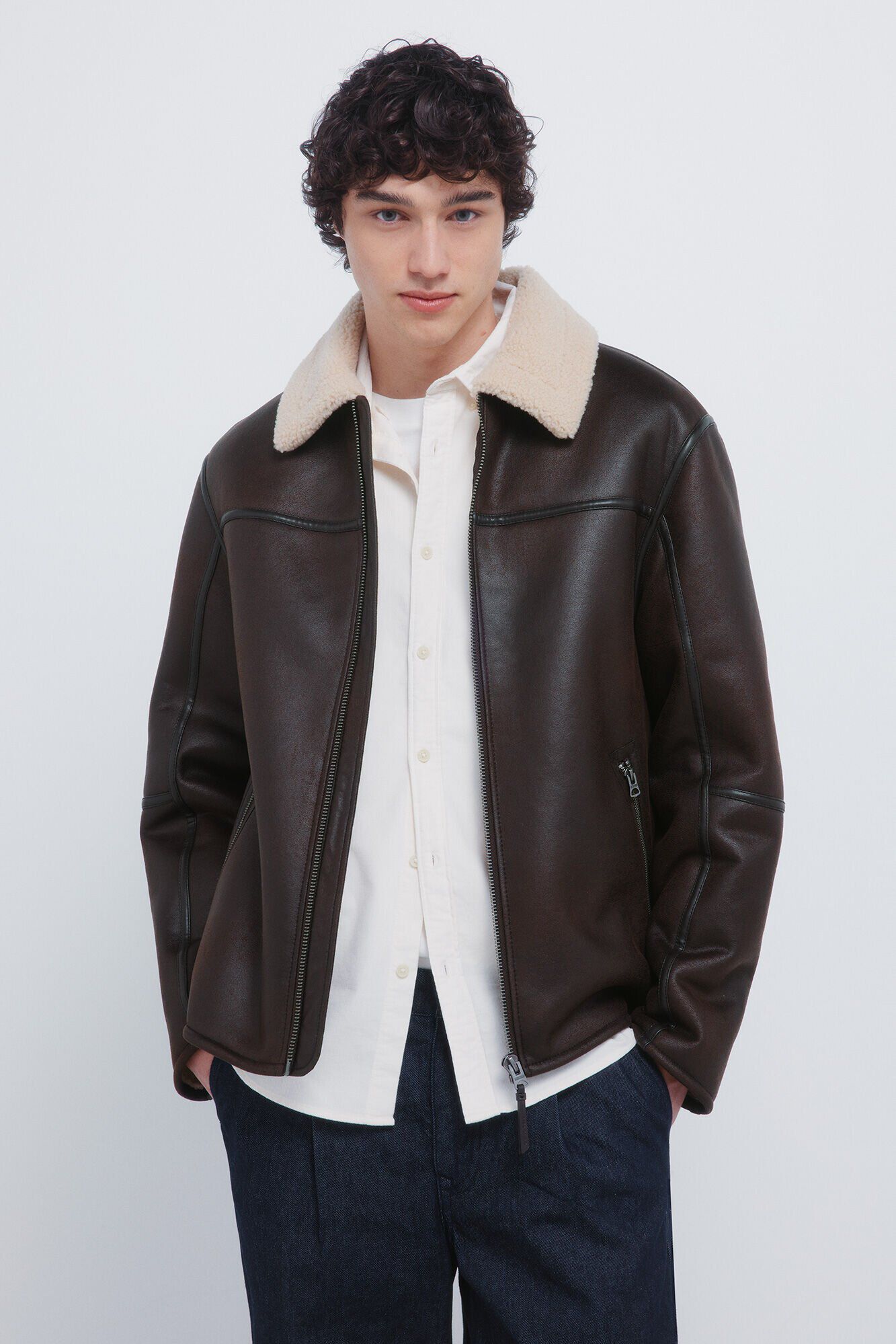 Springfield Dvostrana pilotska jakna sa efektom antilop