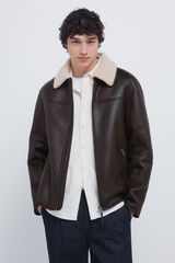 Springfield Blouson aviateur effet daim double face nude