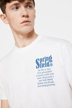 Springfield Shirt Buchstaben-Print Springfield ecru