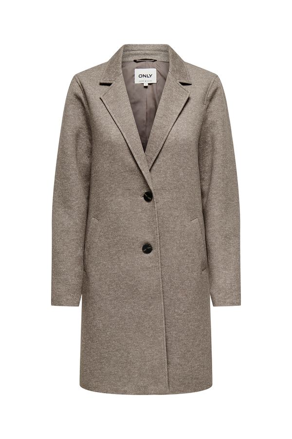 Only Long cloth coat grey