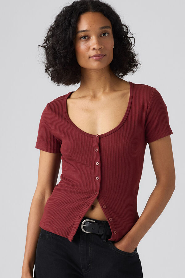 Levi's Short sleeve T-shirt with buttons printed