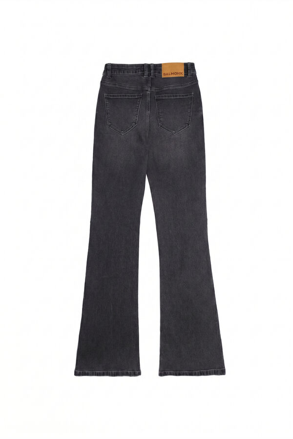 Balmohk Jeans flare tiro alto gris