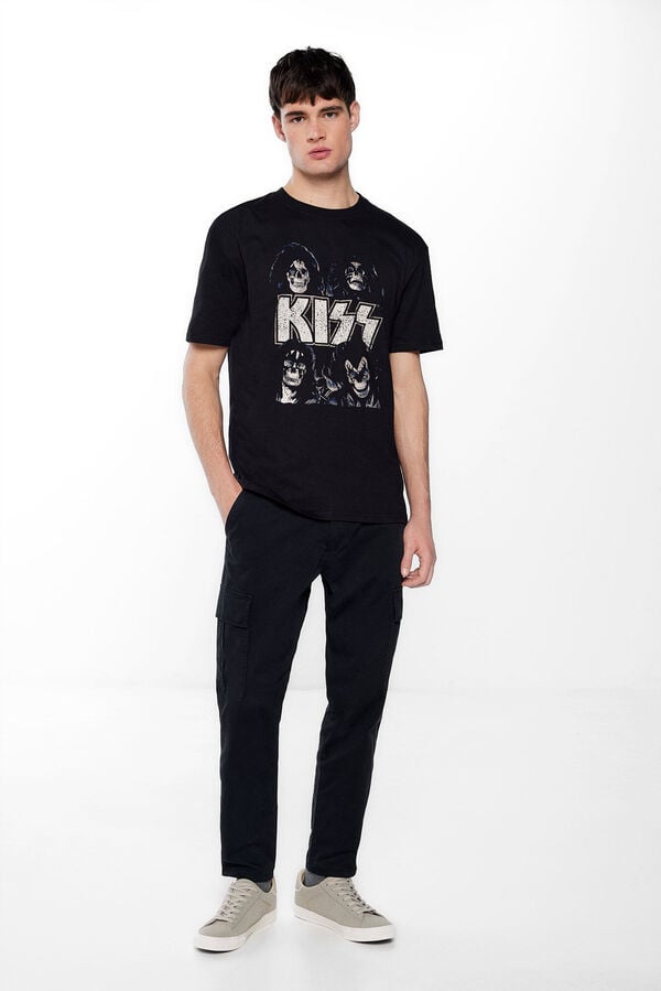 Springfield T-shirt Kiss Skulls preto