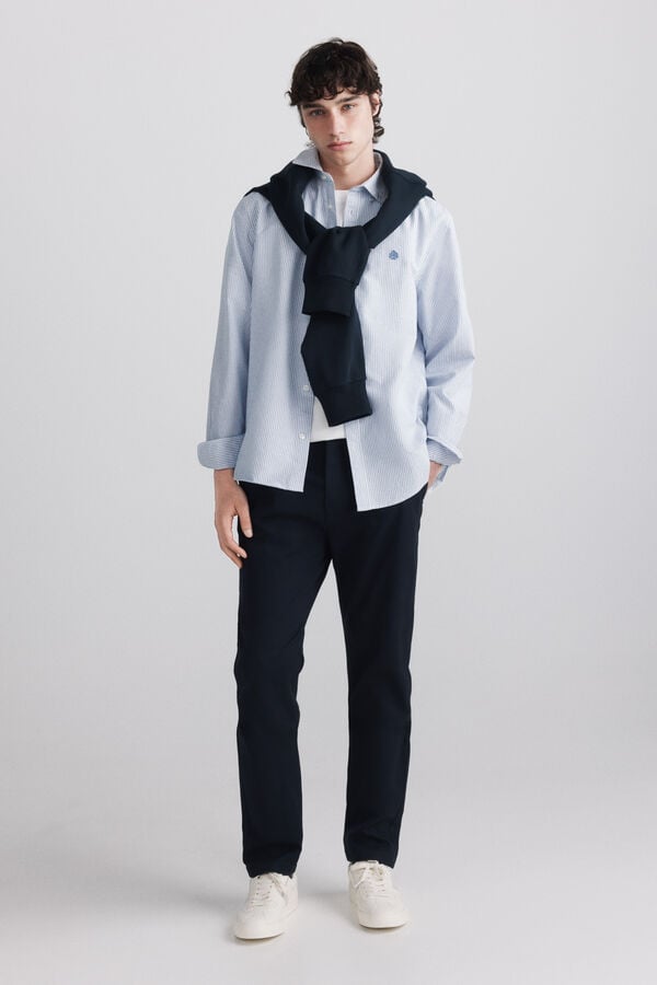 Springfield Pantal&oacute;n chino slim fit azul