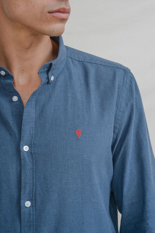 Celopman Linen shirt blue