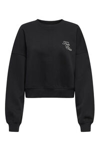 Only Sudadera cropped detalle perlas