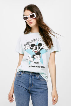 Springfield Mickey Mouse star T-shirt petrol