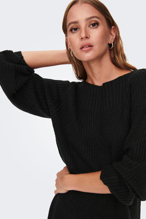 Springfield Short jersey-knit dress crna