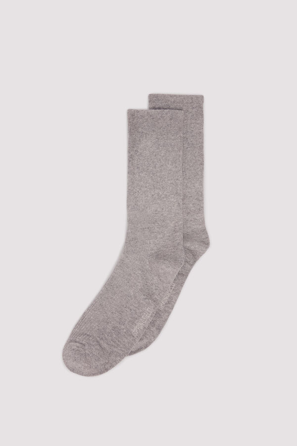 Springfield Two-tone textured cotton sock grey