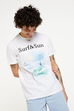 Springfield Camiseta surf and sun blanco