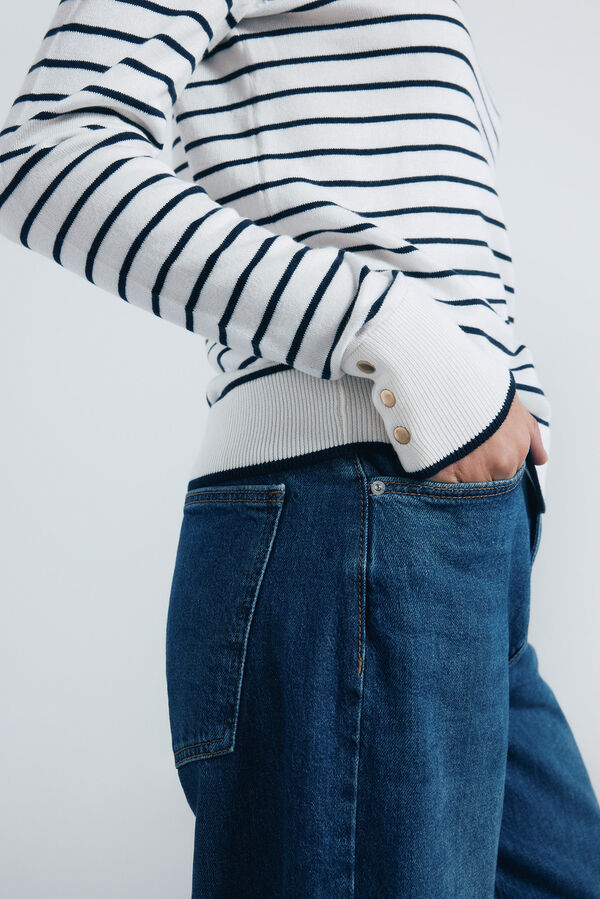 Springfield Fine jersey with buttons and cuffs mink