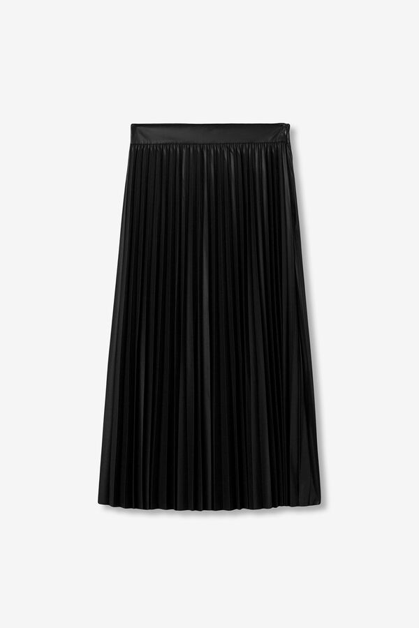 Tiffosi Pleated Midi Skirt black