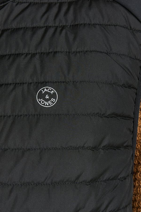 Jack & Jones PLUS Puffer gilet with hood black
