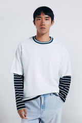 Springfield T-shirt com debrum piqué branco