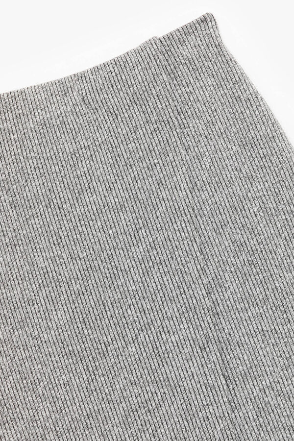 Koton Falda con abertura gris