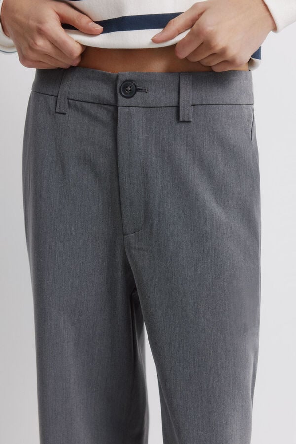 Springfield Straight tailored trousers grey
