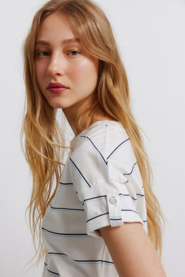 Springfield Striped short sleeve T-shirt white