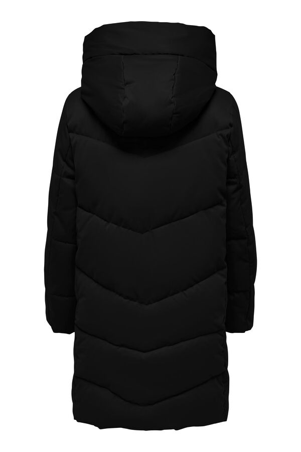 Springfield Long hooded puffer coat crna