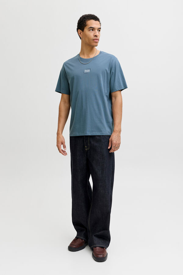 Jack & Jones Camiseta logo frontal gris