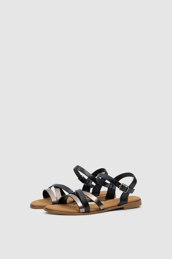 Inside Strap flat sandal negru