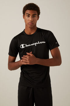Springfield Black Champion logo T-shirt with stripe black