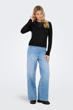 Only Jersey con lentejuelas negro