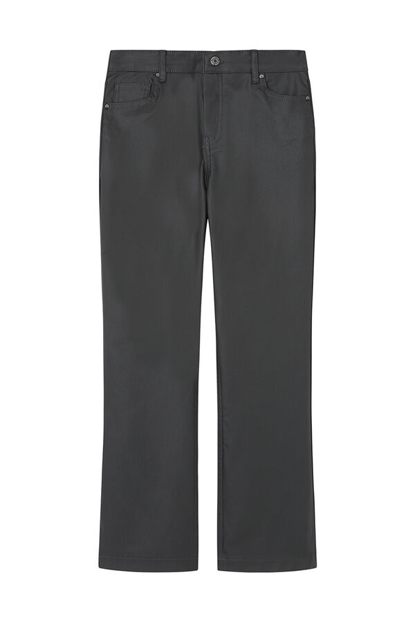 Springfield Waxed kick flare pants black