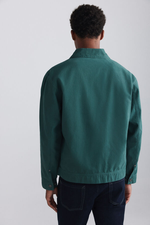 Springfield Washed cotton jacket green