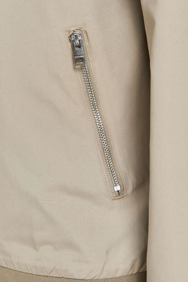 Jack & Jones bomber jacket with high neck blue