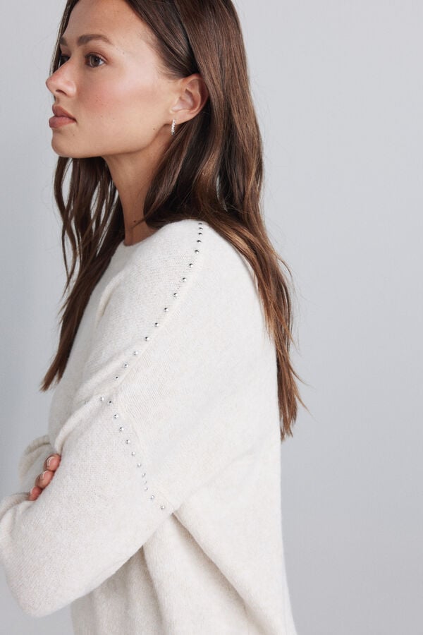 Springfield Studded jumper beige