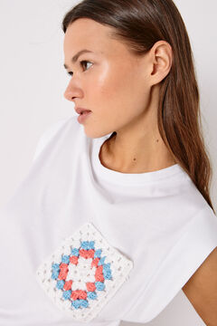 Springfield T-shirt Poche Crochet blanc