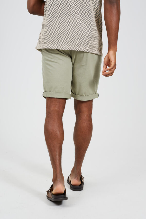 Brave Soul Short b&aacute;sico con cinco bolsillos kaki