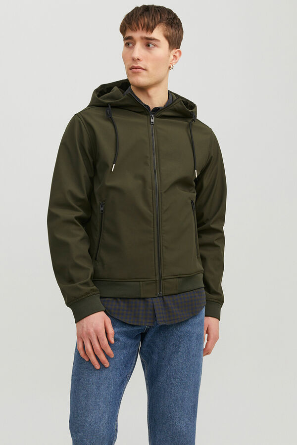 Jack & Jones Softshell jacket with hood green