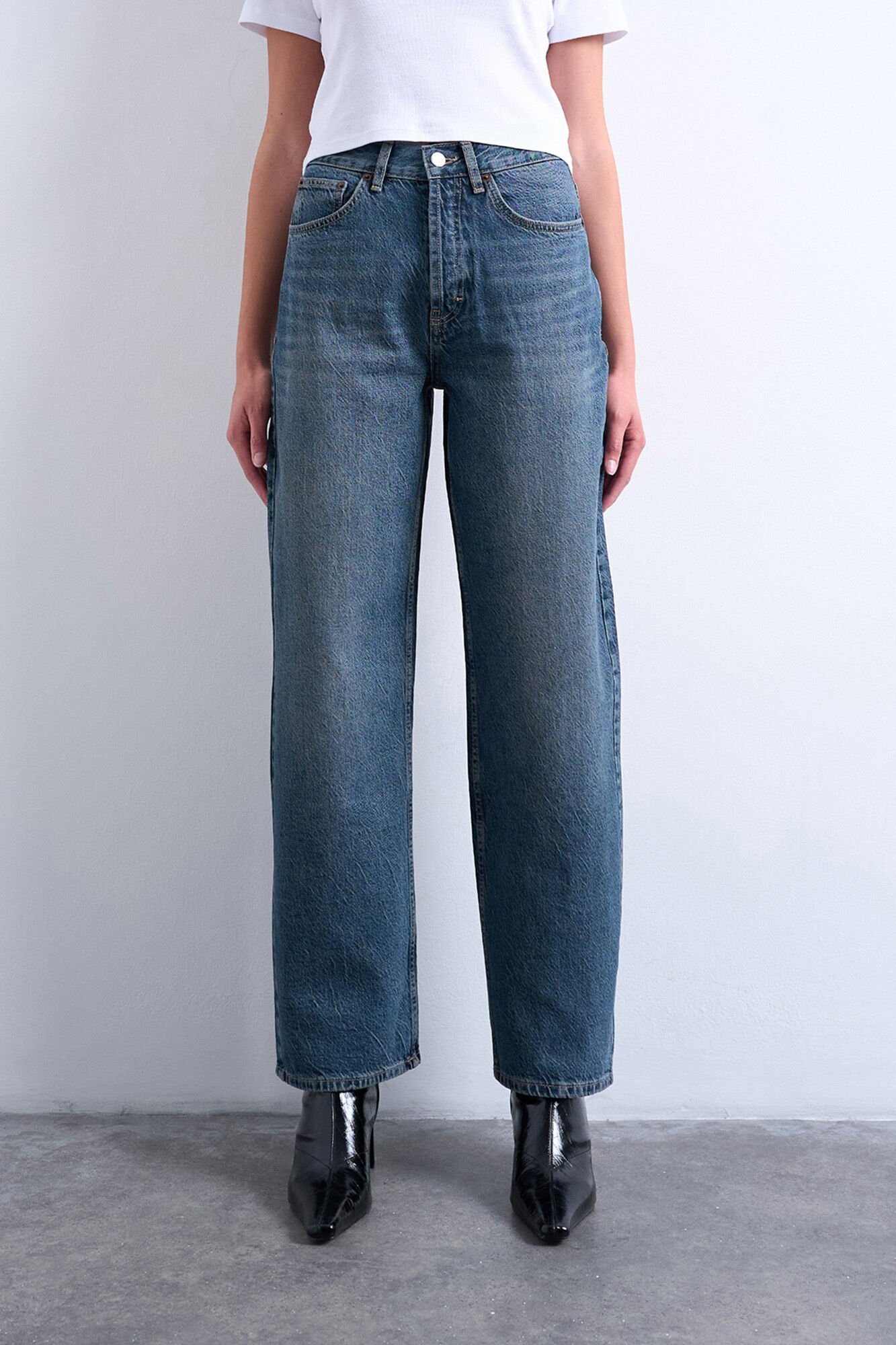 Topshop Cal&ccedil;a jeans de cintura m&eacute;dia
