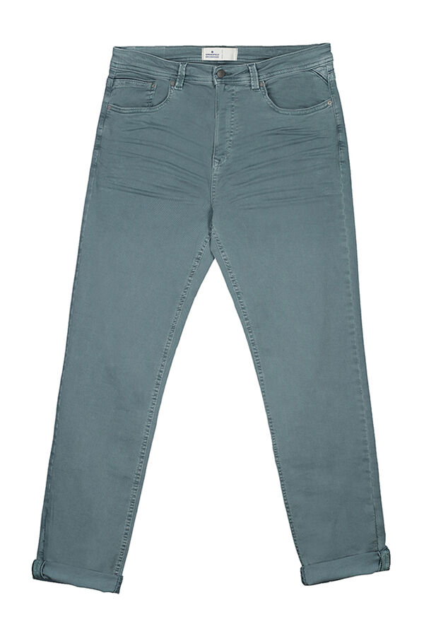 Springfield Slim fit washed 5-pocket coloured trousers acqua