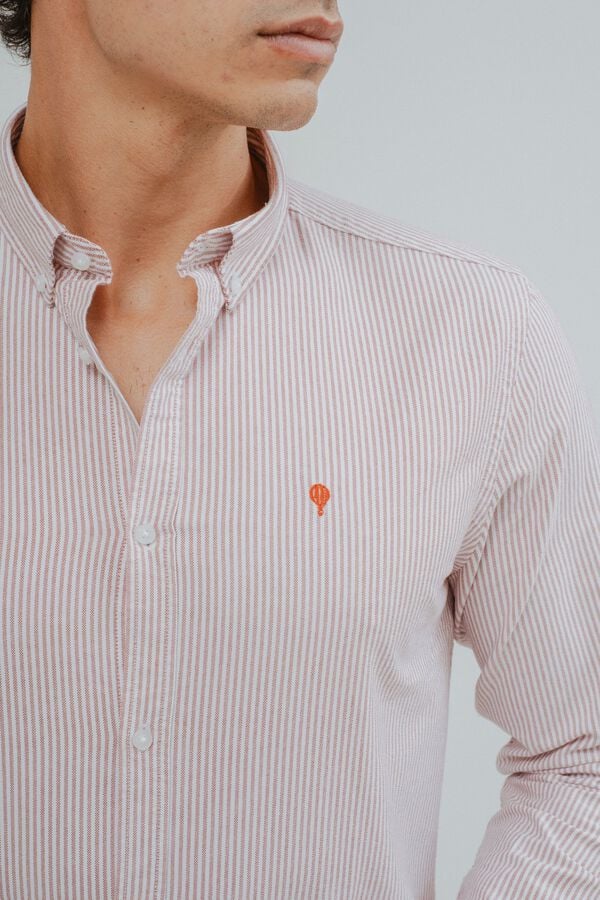 Celopman Camisa oxford mini raya rojo