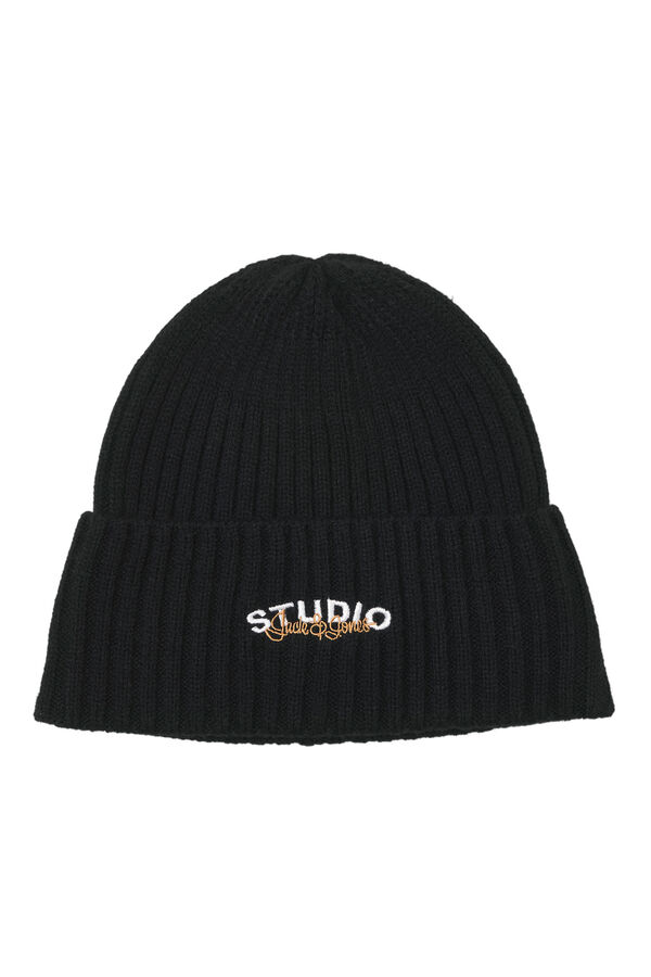 Jack & Jones Studio print beanie Crna